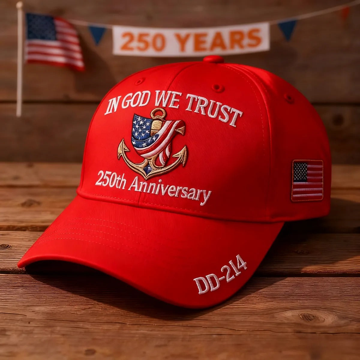 United States 250th Anniversary - In God We Trust Cap