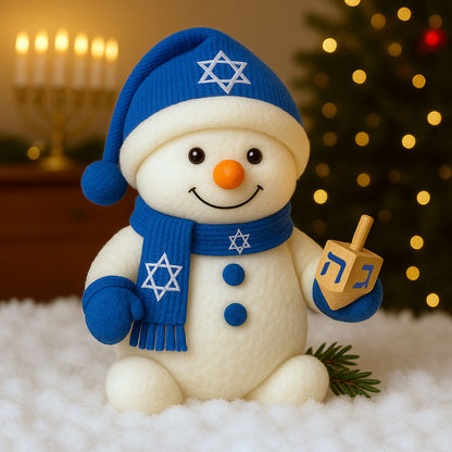 Hanukkah Snowman Figurine