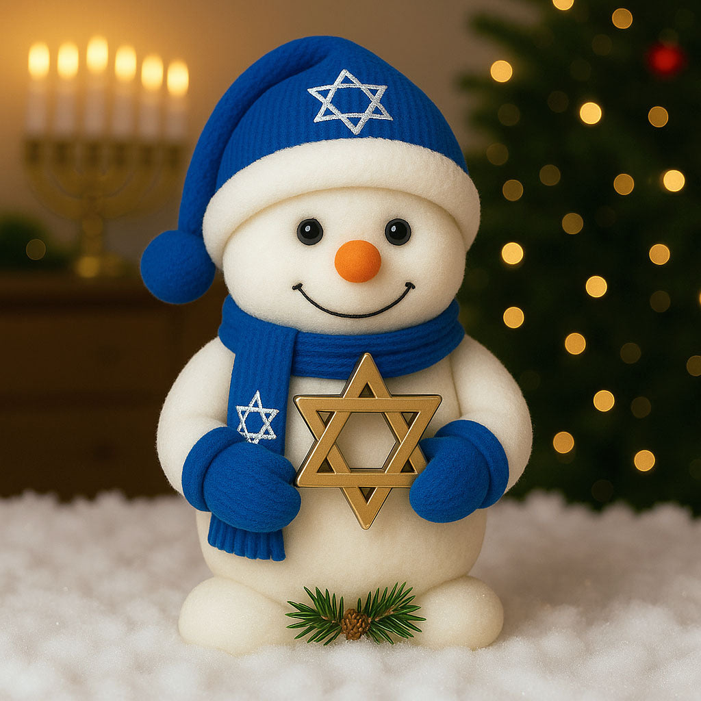 Hanukkah Snowman Figurine