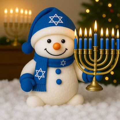 Hanukkah Snowman Figurine