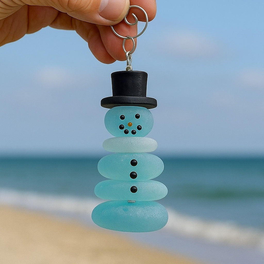 Coastal Christmas Sea Glass Ornaments