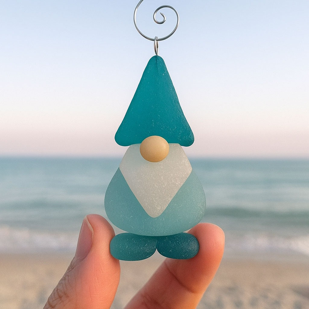 Coastal Christmas Sea Glass Ornaments
