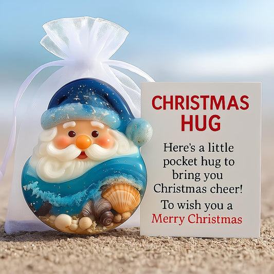 Sea Glass Santa Pocket Hug